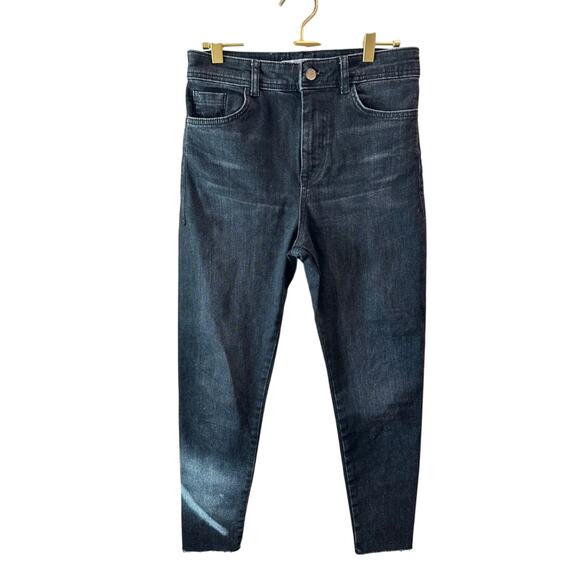 Zara skinny black denim jeans, size 6. - Picture 1 of 6